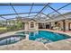Resort-style pool with spa and screened enclosure at 333 N Spaulding Cv, Lake Mary, FL 32746