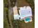 Home with pool and detached garage, seen from above at 2293 Eldorado Ct, St Cloud, FL 34771