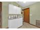 White kitchen cabinets and granite countertops at 3007 Fayson Cir, Deltona, FL 32738