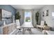 Home office with a desk, chairs, and coastal decor at 463 Taylor Groves Dr, Lake Wales, FL 33853