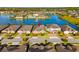 Aerial view showing home's location in a lakefront community at 5065 Hartwell Ct, Saint Cloud, FL 34771