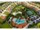 Community overview, including pools, tennis courts, and homes at 4027 Oakrise Loop, Davenport, FL 33837