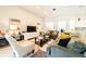 Bright and airy living room with open floor plan, connecting to dining area at 4027 Oakrise Loop, Davenport, FL 33837