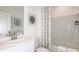 Modern bathroom with a single vanity, toilet, and shower/tub combo at 5731 Le Marin Way, Kissimmee, FL 34758