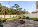 Inviting backyard patio with fire pit and string lights at 1027 Eagle Tree Ln, Sanford, FL 32771