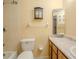 Clean bathroom with shower/tub combo and vanity at 79 Lake Villa Way, Kissimmee, FL 34743