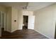 Bright bedroom with ceiling fan and en-suite bathroom at 860 N Orange Ave # 118, Orlando, FL 32801