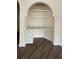 Built-in desk with white cabinets and a granite countertop at 860 N Orange Ave # 118, Orlando, FL 32801