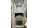 Modern shower with marble and dark tile at 860 N Orange Ave # 118, Orlando, FL 32801