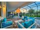 Enjoy this relaxing pool area with patio furniture at 8929 Amelia Downs Trl, Kissimmee, FL 34747