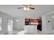 Kitchen with dark wood cabinets and granite countertops at 12755 Oulton Cir, Orlando, FL 32832