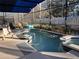 Relaxing pool and spa with covered patio area at 286 Marcello Blvd, Kissimmee, FL 34746