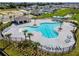 Community pool and surrounding area from above at 4932 Mainsail St, Haines City, FL 33844