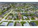 Aerial view of a house in a residential neighborhood with a pool at 344 Barbera Dr, Davenport, FL 33897