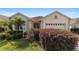 Single-story house with a two-car garage and landscaped front yard at 17846 Se 125Th Cir, Summerfield, FL 34491