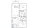 Two-bedroom, two-bathroom floor plan with balcony at 415 Se 1St Ave # 301, Ocala, FL 34471