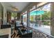 Enjoy the view from this screened patio with seating area and a view of the backyard at 2291 Nw 59Th Ter, Ocala, FL 34482