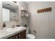 Clean bathroom with a vanity, toilet, and decorative accents at 14181 Se 211Th Court, Umatilla, FL 32784