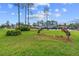 Landscaped front yard with decorative deer statues at 14181 Se 211Th Court, Umatilla, FL 32784