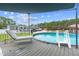 Inviting above ground pool with a deck and lounge chair at 14181 Se 211Th Court, Umatilla, FL 32784