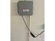 Exterior irrigation system controller box at 10787 Sw 53Rd Cir, Ocala, FL 34476