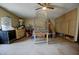 Unfinished basement area with storage and bird cages at 567 Silver Course Run, Ocala, FL 34472