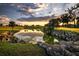 Sunset over the golf course pond at 5247 Nw 18Th St, Ocala, FL 34482
