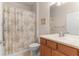 Small bathroom with shower/tub combo and vanity at 7127 Sw 91St Ct, Ocala, FL 34481