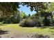 Large backyard with green grass and mature trees at 3751 Se 3Rd Ave, Ocala, FL 34471