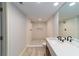 Clean basement bathroom with a walk-in shower and modern vanity at 2162 Se Mill Creek Cir, Ocala, FL 34471