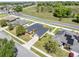 Aerial view of a house with a gray roof and solar panels at 4725 Sw 62Nd St, Ocala, FL 34474