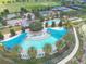 Large resort-style pool with shade structures at 5662 Nw 40Th Pl, Ocala, FL 34482