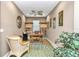 Home office with built-in shelving and a comfortable workspace at 5662 Nw 40Th Pl, Ocala, FL 34482
