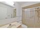 Main bathroom with a large walk-in shower and updated vanity at 2093 Nw 50Th Cir, Ocala, FL 34482