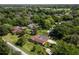 Aerial view of house with pool and lush green surroundings at 735 Se 22Nd Ave, Ocala, FL 34471
