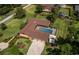 Aerial view of home showcasing pool and yard at 735 Se 22Nd Ave, Ocala, FL 34471