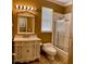 Well-appointed bathroom with vanity, toilet, and shower/tub combo at 9029 Laurel Ridge Dr, Mount Dora, FL 32757