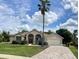 One-story house with palm tree and paved driveway at 9029 Laurel Ridge Dr, Mount Dora, FL 32757