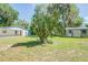 Large backyard with shed and mature landscaping at 2429 Cr 451, Lake Panasoffkee, FL 33538