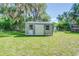 Metal storage shed in backyard at 2429 Cr 451, Lake Panasoffkee, FL 33538