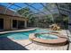 Relaxing screened pool and spa with brick decking at 5038 Se 6Th Ave, Ocala, FL 34480