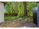 View of backyard with mature trees and a black gate at 11531 Se 60Th Ave, Belleview, FL 34420