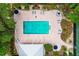Overhead view of community pool and surrounding patio at 8975 Sw 202Nd Avenue Rd, Dunnellon, FL 34431