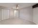Bright bedroom with double door closet and ceiling fan at 9145 Sw 90Th St, Ocala, FL 34481