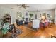 Spacious living room with fireplace and hardwood floors at 1923 Se 7Th St, Ocala, FL 34471