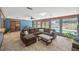 Bright sunroom boasts L-shaped sectional and access to backyard at 2811 Se 14Th St, Ocala, FL 34471