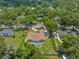 Aerial view of home with pool and lush landscaping at 2811 Se 14Th St, Ocala, FL 34471