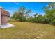 View of the backyard with a partially visible fence at 46 Lake Court Loop, Ocala, FL 34472