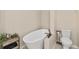 Modern bathroom featuring a freestanding bathtub and toilet at 5240 Se 17Th St, Ocala, FL 34471
