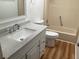 Clean bathroom with a shower/tub combo and vanity at 24822 Pine Hl, Leesburg, FL 34748